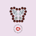 Single Butterfly With Red Gems DIY Tooth Gem Kit